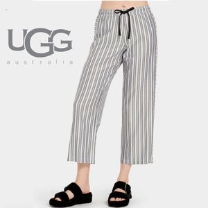 UGG Women’s Katharine Stripe Pajama Drawstring‎ Loungewear Capri Style Pants L